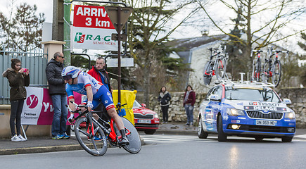 Image showing The Cyclist Mickael Delage - Paris-Nice 2016