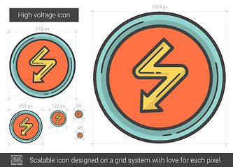 Image showing High voltage line icon.
