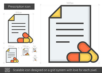 Image showing Prescription line icon.