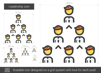 Image showing Leadership line icon.