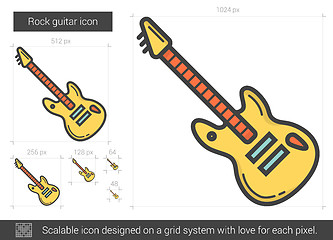 Image showing Rock guitar line icon.