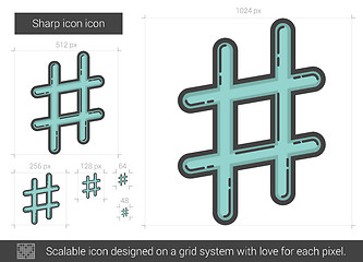 Image showing Sharp line icon.
