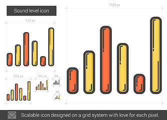 Image showing Sound level line icon.