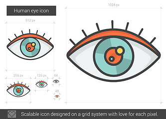 Image showing Human eye line icon.