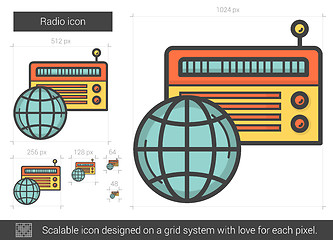 Image showing Radio line icon.