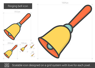 Image showing Ringing bell line icon.