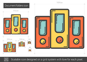 Image showing Document folders line icon.