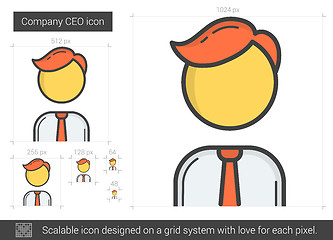 Image showing Company CEO line icon.