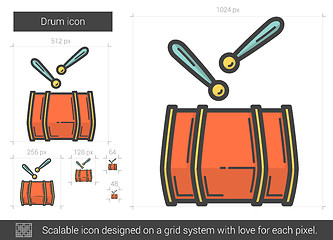 Image showing Drum line icon.