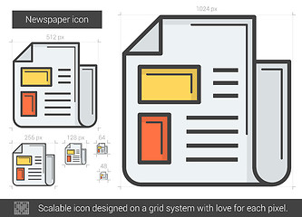 Image showing Newspaper line icon.