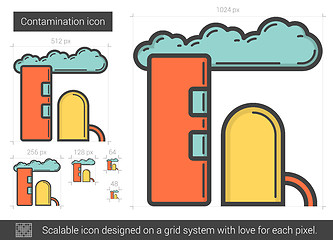 Image showing Contamination line icon.