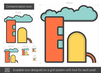 Image showing Contamination line icon.