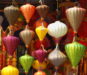 Image showing Colourful lamps