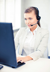 Image showing friendly female helpline operator