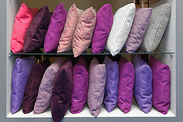 Image showing Purple pillows