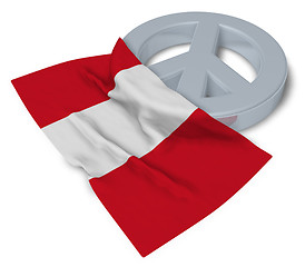 Image showing peace symbol and flag of peru - 3d rendering