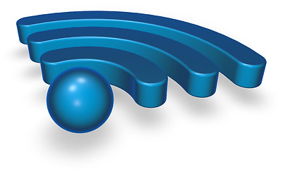 Image showing wifi symbol on white background - 3d rendering