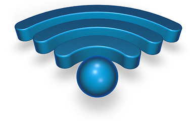 Image showing wifi symbol on white background - 3d rendering