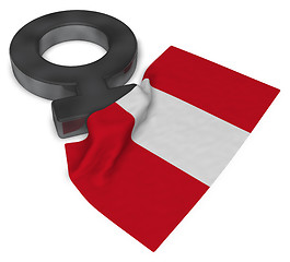 Image showing female symbol and flag of peru - 3d rendering