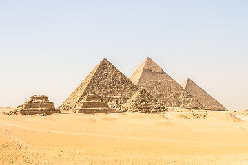 Image showing Giza pyramids in Cairo, Egypt.