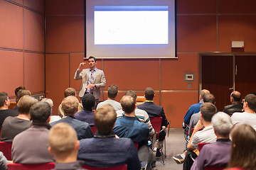 Image showing Speaker Giving a Talk at Business Meeting.