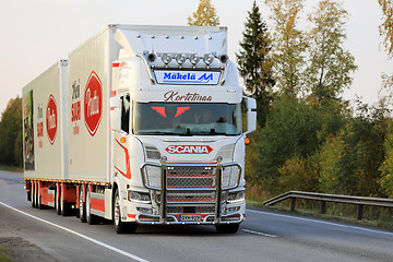 Image showing Scania R Temperature Controlled Transport Truck on The Move