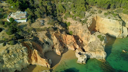 Image showing Bright tropical coast from air