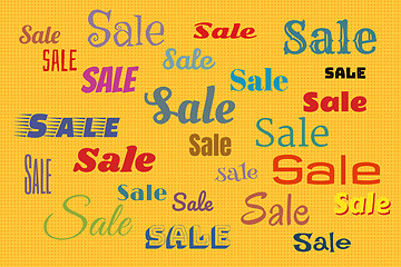 Image showing Sales background with color text