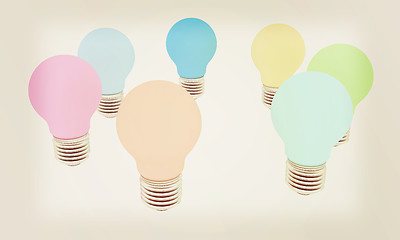 Image showing lamps. 3D illustration. Vintage style.