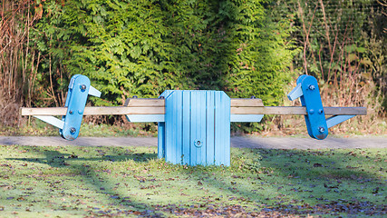 Image showing Old wooden seesaw