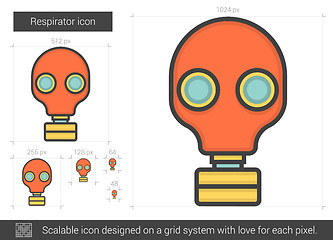 Image showing Respirator line icon.