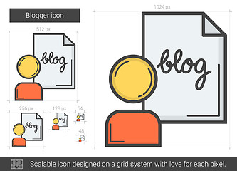 Image showing Blogger line icon.
