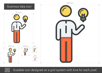 Image showing Business idea line icon.