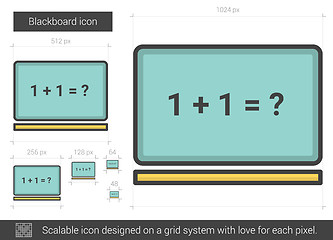 Image showing Blackboard line icon.