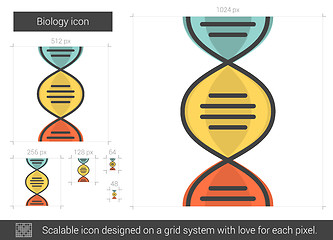 Image showing Biology line icon.