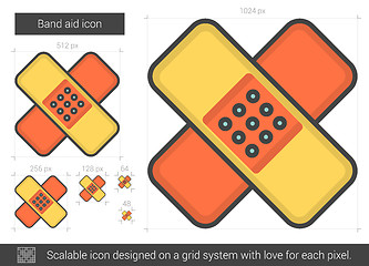 Image showing Band aid line icon.