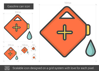 Image showing Gasoline can line icon.