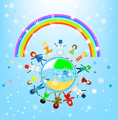 Image showing winter children world