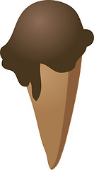 Image showing Chocolate ice cream