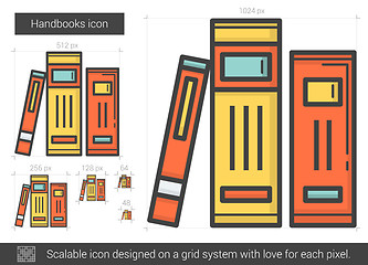 Image showing Handbooks line icon.