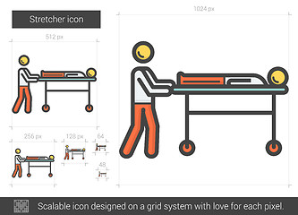 Image showing Stretcher line icon.