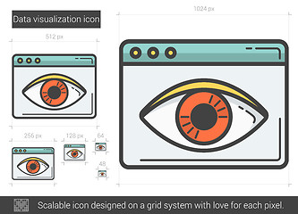 Image showing Data vizualization line icon.