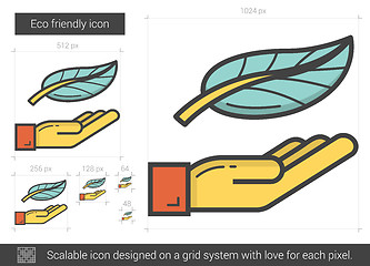 Image showing Eco friendly line icon.