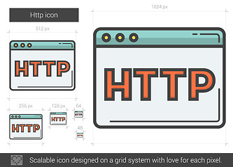 Image showing Http line icon.