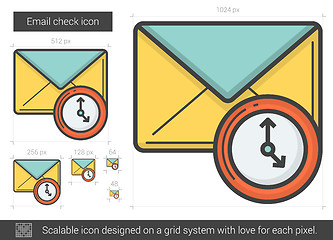 Image showing Email check line icon.