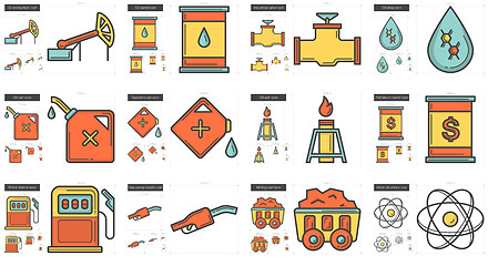 Image showing Ecology line icon set.