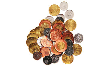 Image showing czech coins isolated