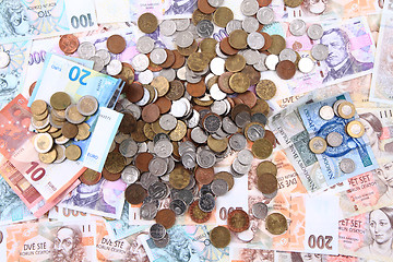 Image showing czech money ande auro texture 