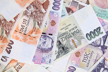 Image showing czech money texture 