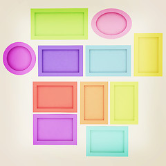 Image showing Abstract frames. Conceptual design. 3D illustration. Vintage sty